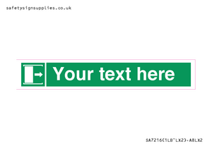 Custom sign safe condition Door slides right to open